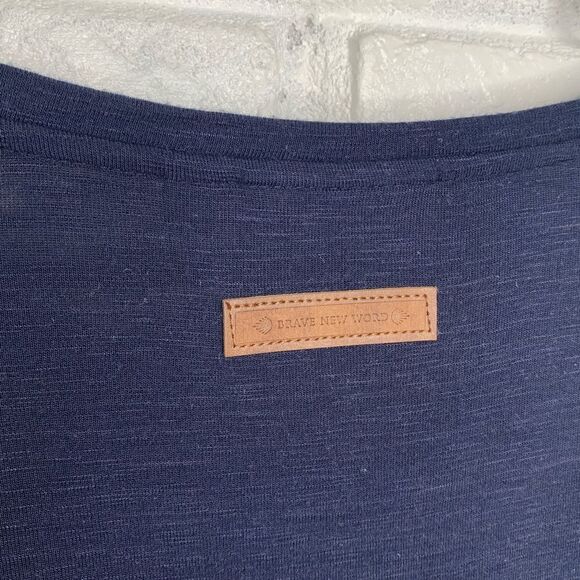 Naketano Drop Shoulder Blue Long Sleeve Top size XS - Picture 7 of 8